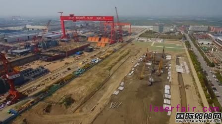 招商工業(ye) 海門基地國內(nei) 首個(ge) 室內(nei) 幹船塢順利推進