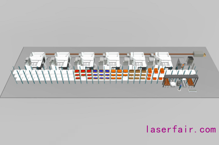  Fastems旗艦版定製型柔性自動化係統——MLS，在集成多台機加設備的同時，還將自動去毛刺單元、機內(nei) 檢測、視覺係統、打印機、集中切屑處理係統、中央冷卻係統等一係列生產(chan) 輔助設備靈活集成到生產(chan) 線中。