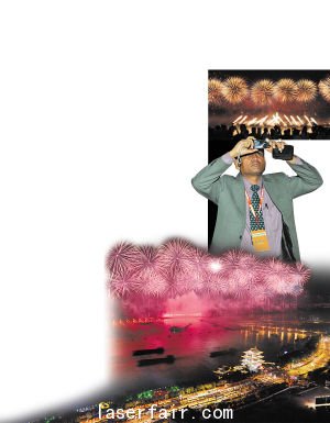 在射燈的映襯下,湘江夜色美輪美奐。