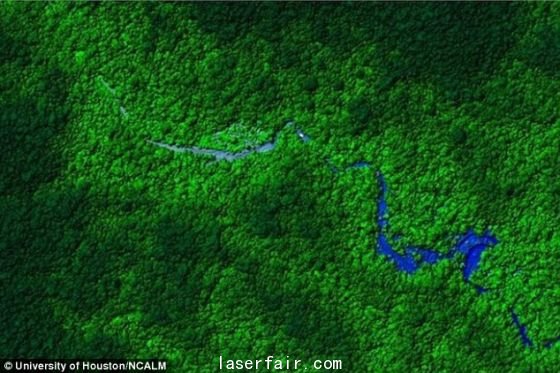 洪都拉斯的莫斯基蒂亞(ya) 叢(cong) 林圖像，由休斯頓大學和國家機載激光測繪中心的研究小組繪製