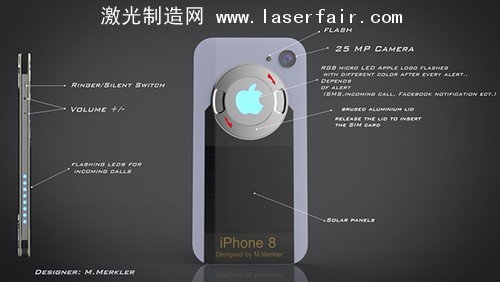 醜(chou) 爆了 iphoness8概念機帶激光鍵盤投影