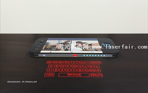 醜(chou) 爆了 iphoness8概念機帶激光鍵盤投影